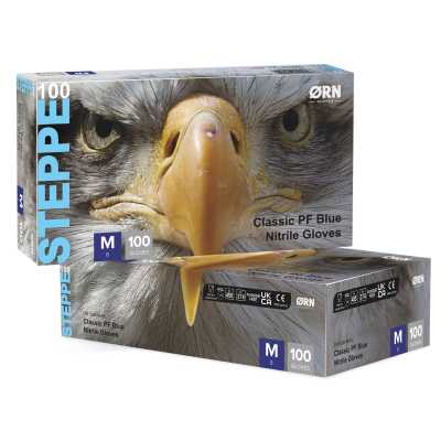MOH1502 NITRILE GLOVE BLUE M STEPPE